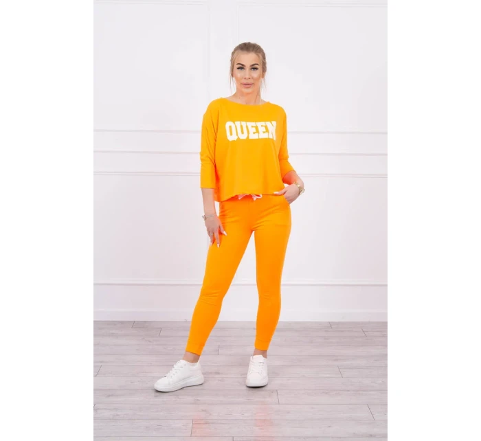 Súprava s oranžovou neónovou potlačou Queen