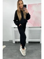 Set 2dielna mikina + nohavice Čierna