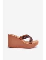 Klapki Damskie Na Koturnie 83520 Ipanema High Fashion Slide Fem Brązowe