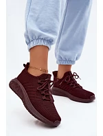 Lehké dámské sportovní nazouváky z Big Star Bordó model 22185515 - Big Star Shoes