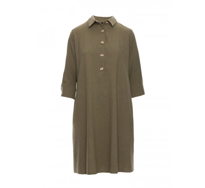 model 18407165 Rozšířené košilové šaty olivové - BeWear