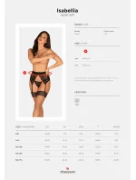 Čipkový podväzkový pás Isabellia garter belt - Obsessive