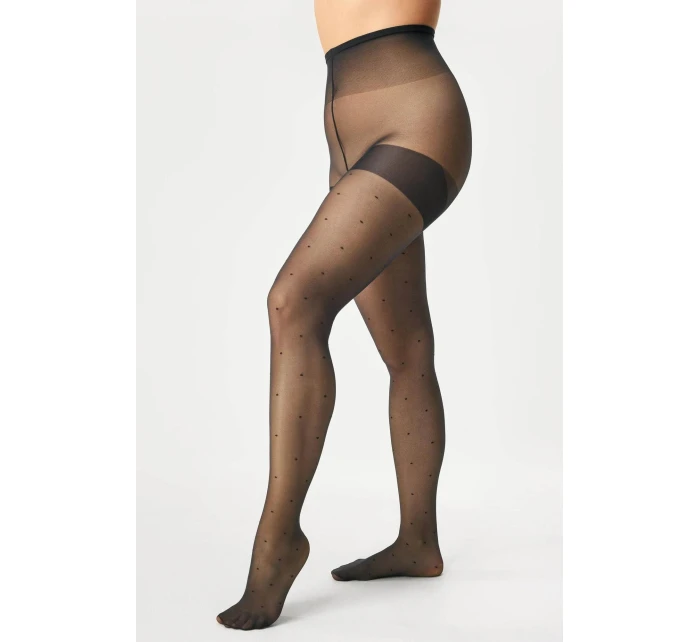 Dámské punčochové kalhoty  Plus Size Code Černá vzor  model 21748031 - Gabriella