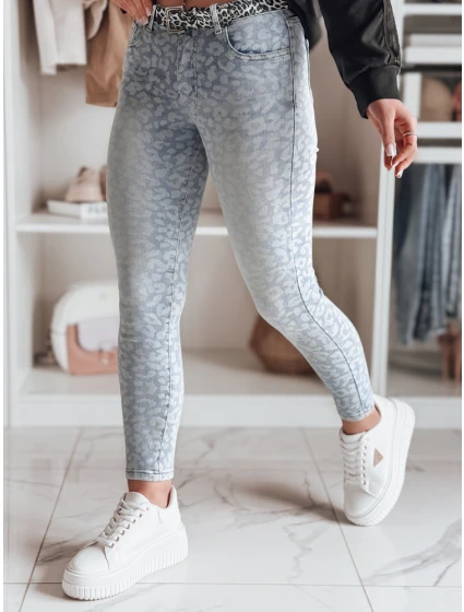 Dámské úzké džínové kalhoty s páskem blue Dstreet model 21985439 - FashionStreet
