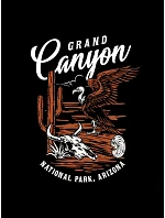 Pánske tričko s potlačou Grand Canyon čierne FashionStreet NX059R Pánske tričko s potlačou Grand Canyon čierne FashionStreet NX059R