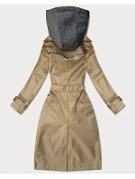 z kapturem ciemny beżowy model 22037964 - HONEY WINTER