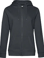 B&C QUEEN Zipped Hood_° Dámska mikina s kapucňou 01.W03Q asfaltová