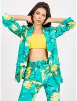 Dámské sako DHJ MA tyrkysové model 17445444 - FPrice Dámské sako DHJ MA tyrkysové model 17445444 - FPrice