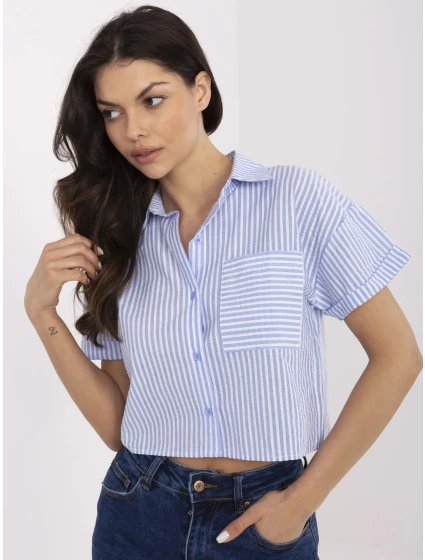 Košeľa NM KS KA 01148.50P bielo-modrá