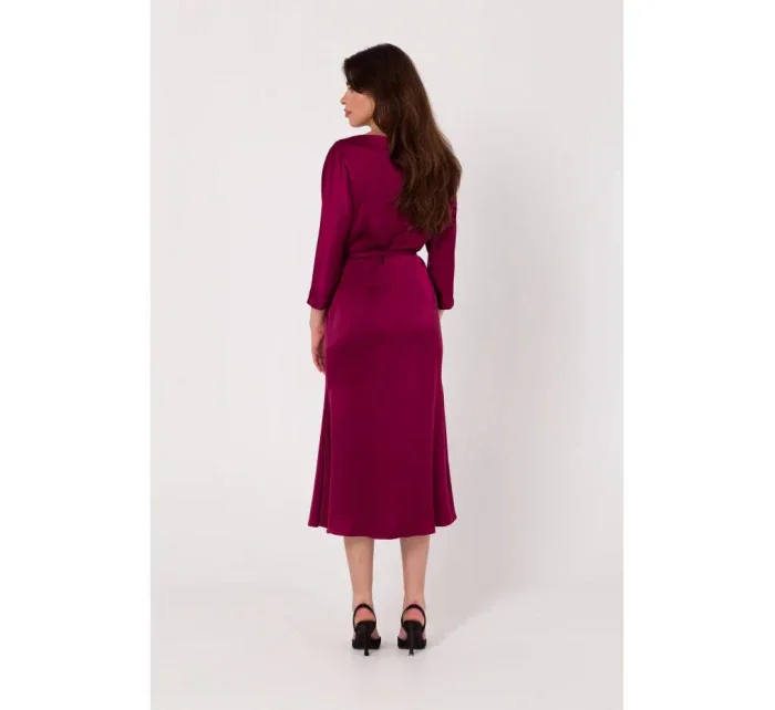 Dámske šaty K177 burgundy - Makover Dámske šaty K177 burgundy - Makover