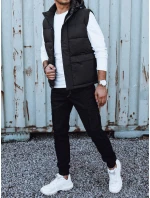 Pánská prošívaná vesta s kapucí černá Dstreet model 21979585 - FashionStreet