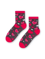 Dámské ponožky model 14559108 Srdce - Steven Dámské ponožky model 14559108 Srdce - Steven