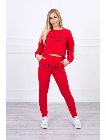 Atlanta tlačená sada červená Atlanta tlačená sada červená