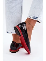 Kožené lakované baleríny Maciejka K7463-01 Černé