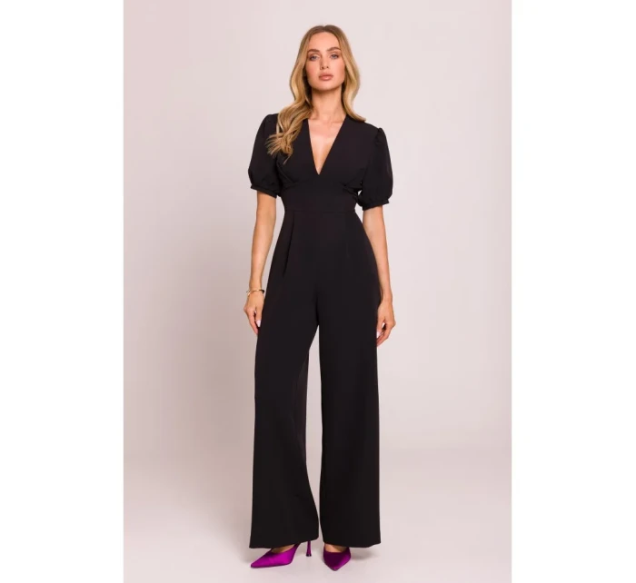 model 20970746 Kombinéza s puff rukávy černá - Moe