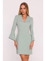 M876 Šaty so širokými manžetami - mentolové M876 Šaty so širokými manžetami - mentolové