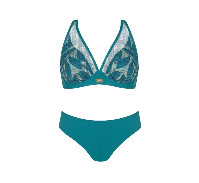 Dámské dvoudílné plavky 1 tm. zelené  model 21129982 - Self