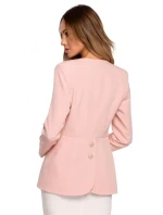 Dámské sako model 21280825 pudrově růžové - Moe