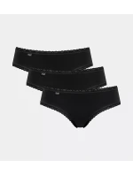 sloggi 24/7 Cotton Lace Hipster C3P - BLACK - SLOGGI BLACK - SLOGGI