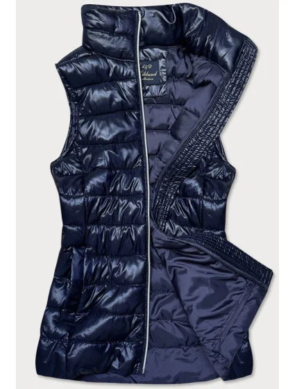 Tmavo modrá prešívaná dámska vesta (7002) Tmavo modrá prešívaná dámska vesta (7002)