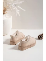 Dětské sněhule s výšivkou béžové model 21711240 - Boto