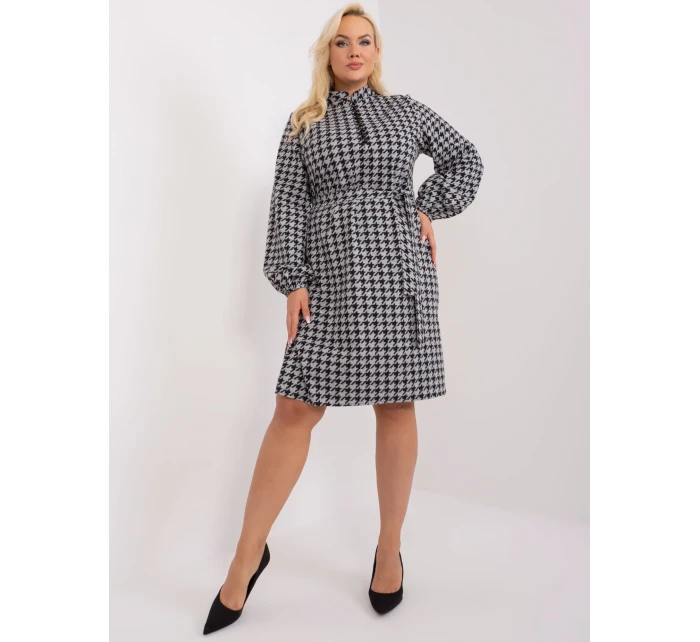 LK SK 509476 šaty.28P šedá čierna