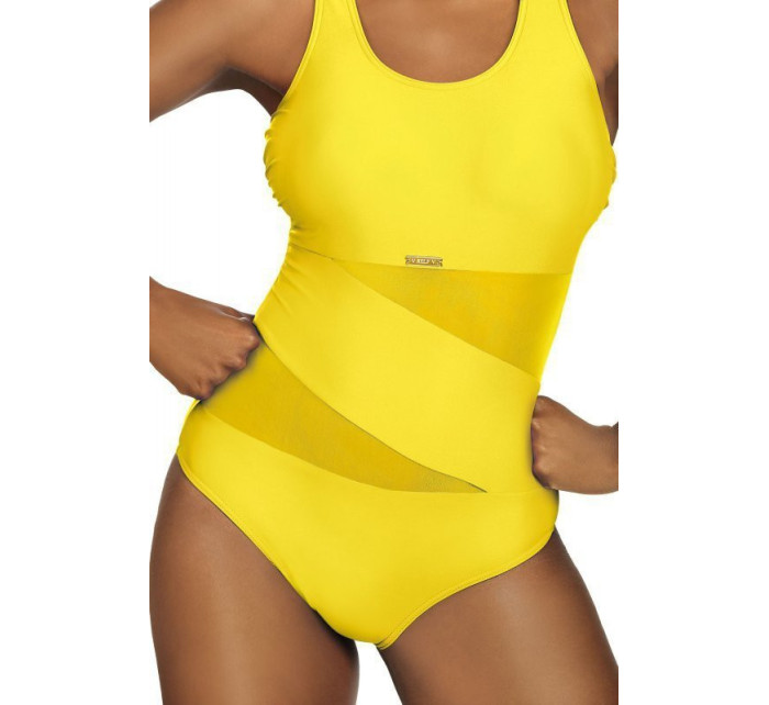 Dámske jednodielne plavky S36-21 Fashion šport žltá - Self