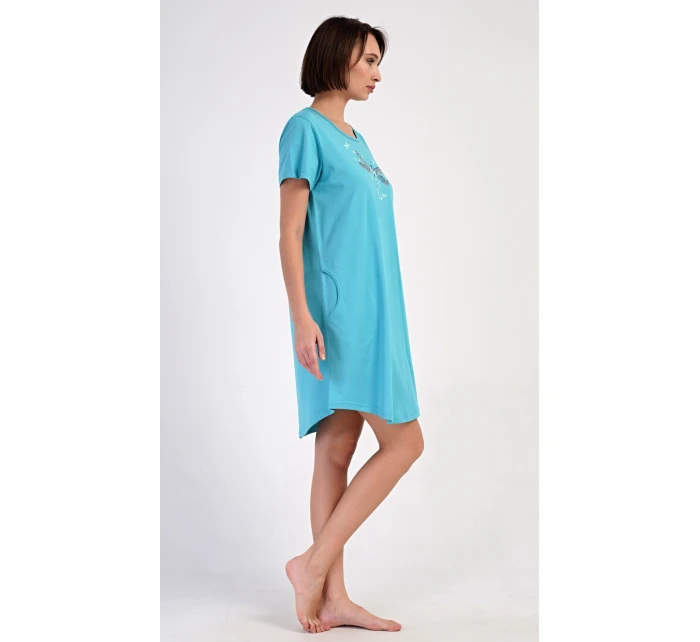 Dámske domáce šaty s krátkymi rukávmi Vanda Dámske domáce šaty s krátkymi rukávmi Vanda