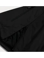 Čierna dámska zimná bunda s klokankou (b2361)