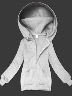 Šedá dámska mikina na zips s kapucňou S'West (B-12#)