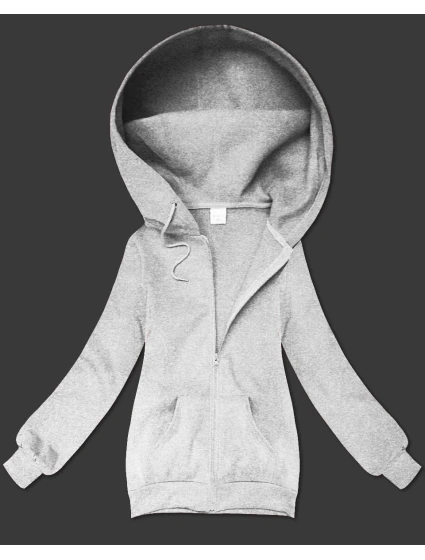 Šedá dámska mikina na zips s kapucňou S'West (B-12#) Šedá dámska mikina na zips s kapucňou S'West (B-12#)