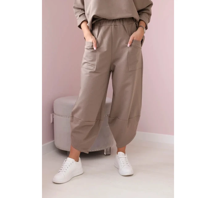 Bavlnená mikina nohavice set fango