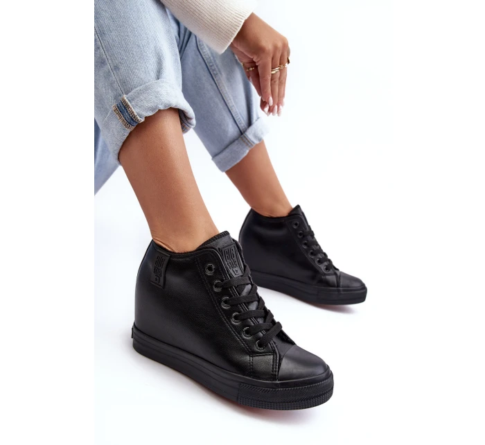 Dámské kožené boty na podpatku Big Star model 21637439 černé - Big Star Shoes