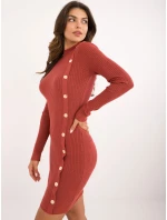 Šaty AT SK 2345 2.32 tmavo oranžová Šaty AT SK 2345 2.32 tmavo oranžová