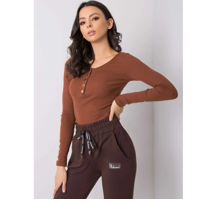 Blúzka RV BZ 6065.80P tmavohnedá