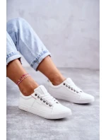 Dámske kožené tenisky Big Star - biele