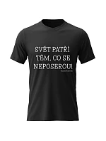 Pánske bavlnené tričko s potlačou - THE WORLD BELONGS TO THOSE WHO DON'T SURRENDER! - čierne