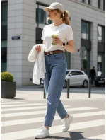 Dámske džínsové nohavice s opaskom FashionStreet UY2885 Dámske džínsové nohavice s opaskom FashionStreet UY2885