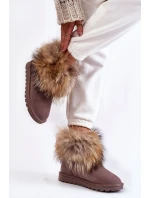 Damskie Zamszowe Śniegowce Z Futerkiem Szare Alexa Damskie Zamszowe Śniegowce Z Futerkiem Szare Alexa