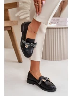 Damskie Mokasyny Z Kokardą S.Barski HY42-331 Czarne