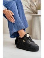 Sneakersy Buty Sportowe Damskie Ocieplane Na Masywnej Podeszwie Czarne Ardiela Sneakersy Buty Sportowe Damskie Ocieplane Na Masywnej Podeszwie Czarne Ardiela