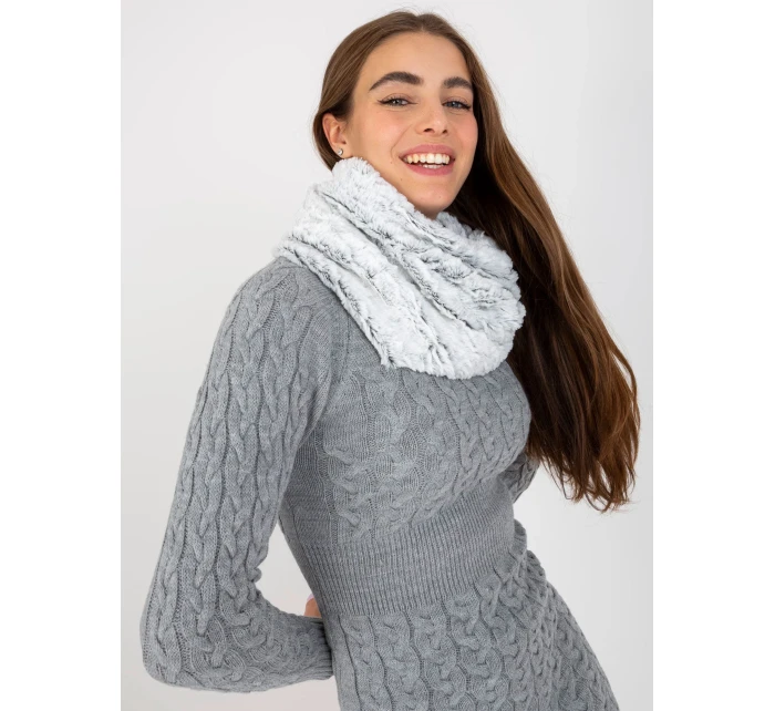 Tunelová šála AT KM model 21370637 bílá a černá - FPrice