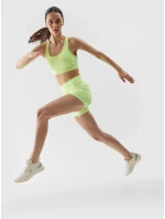 Dámska športová podprsenka s nízkou podporou z recyklovaných materiálov 4F - limetková Dámska športová podprsenka s nízkou podporou z recyklovaných materiálov 4F - limetková