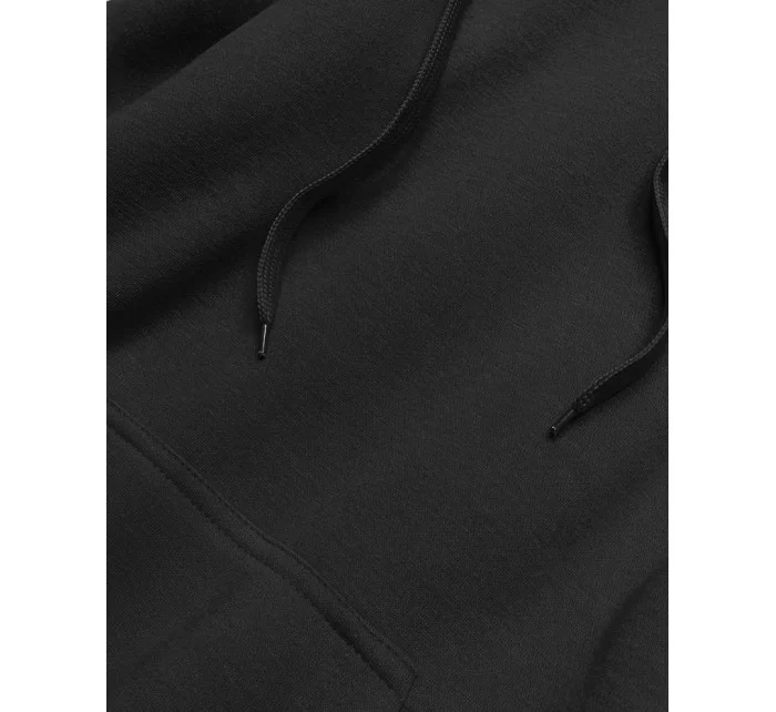 Čierna dámska klokanie mikina (YS10003-3)