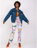 Dámska tmavomodrá voľná džínsová bunda (CKT-02)