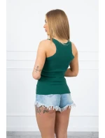 Rebrovaná blúzka s blúzkou zelená