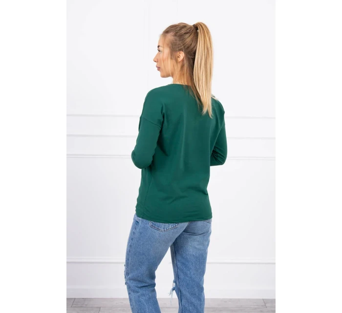 Halenka s výstřihem do V zelená Halenka s výstřihem do V zelená