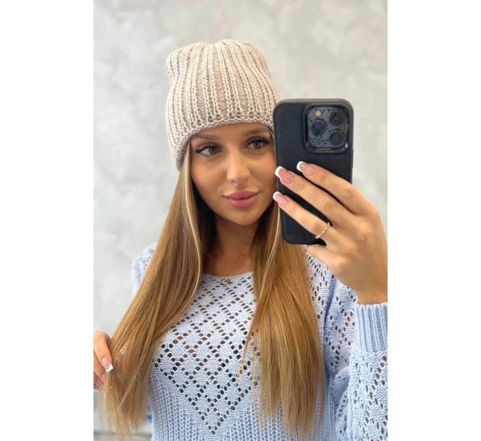 Dámska čiapka Rebeka K345 beige