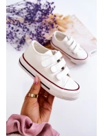 Dětské Kůže tenisky se suchým zipem Bílé model 21578871 - Boto