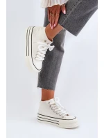 Dámské tenisky na platformě bílé model 21652300 - Boto